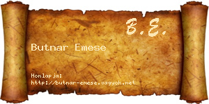 Butnar Emese névjegykártya